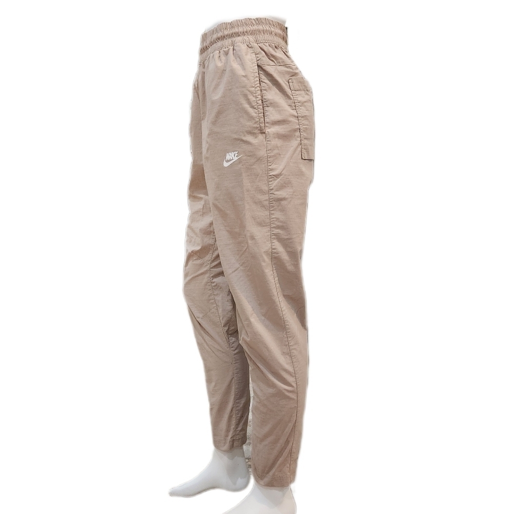 Nike Mid Rise Open Leg Stretch Track Pant, Tan, Womens Medium - Picture 2 of 10